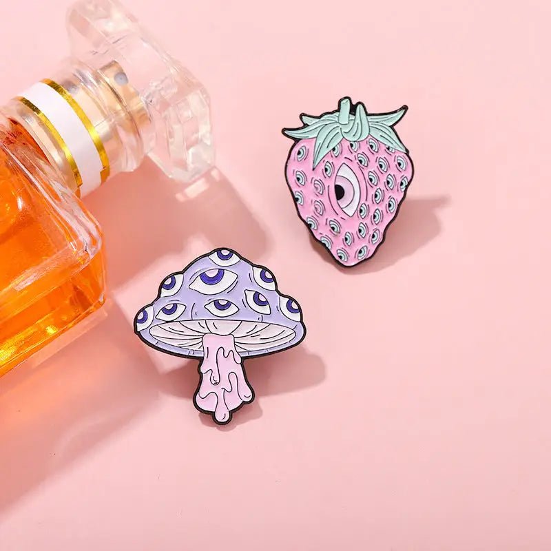 Spooktacular Pastel Goth Enamel Pin Set for Halloween Delight - Cosparty