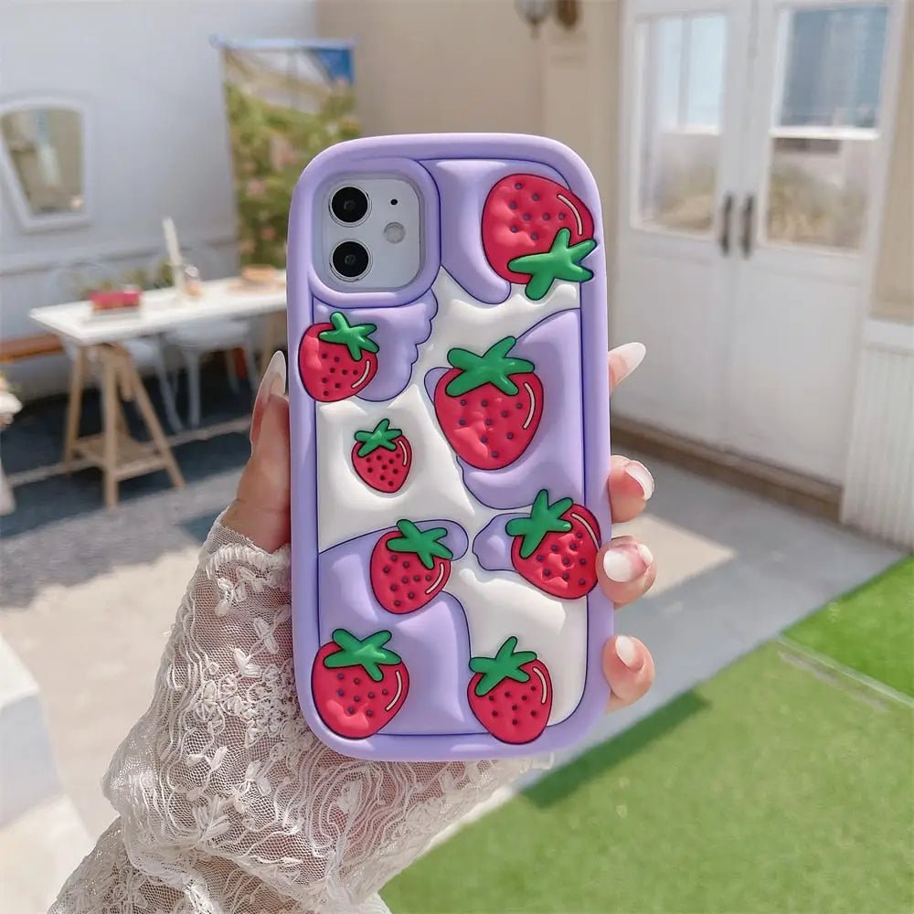 Strawberry Cream iPhone Case for a Cute and Irresistible Look - Cosparty
