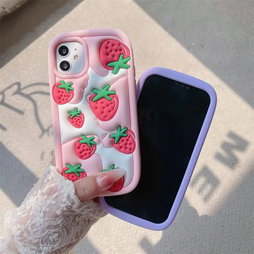 Strawberry Cream iPhone Case for a Cute and Irresistible Look - Cosparty