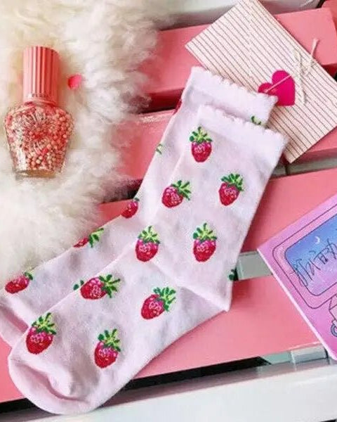 Strawberry Milk Socks Inspired by Harajuku Fashion - Cosparty