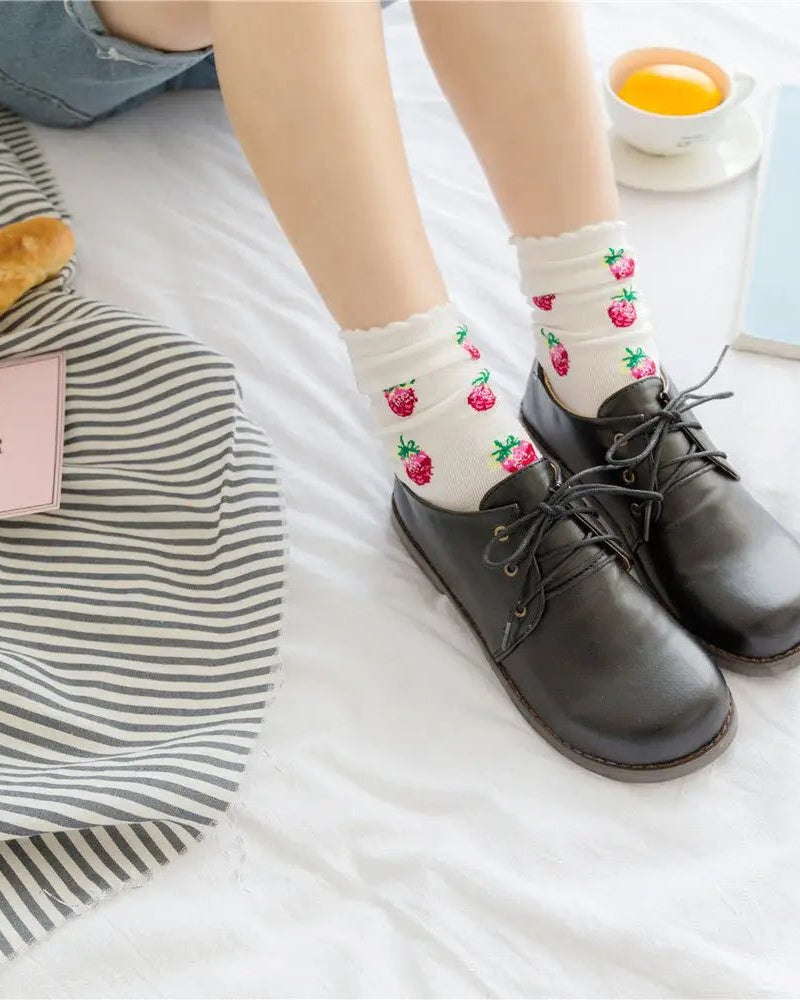 Strawberry Milk Socks Inspired by Harajuku Fashion - Cosparty