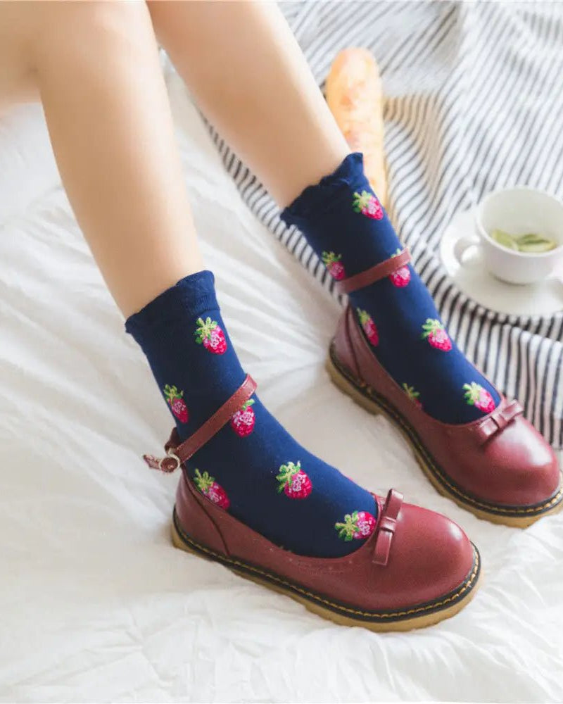 Strawberry Milk Socks Inspired by Harajuku Fashion - Cosparty