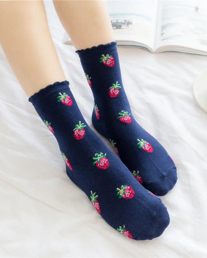 Strawberry Milk Socks Inspired by Harajuku Fashion - Cosparty