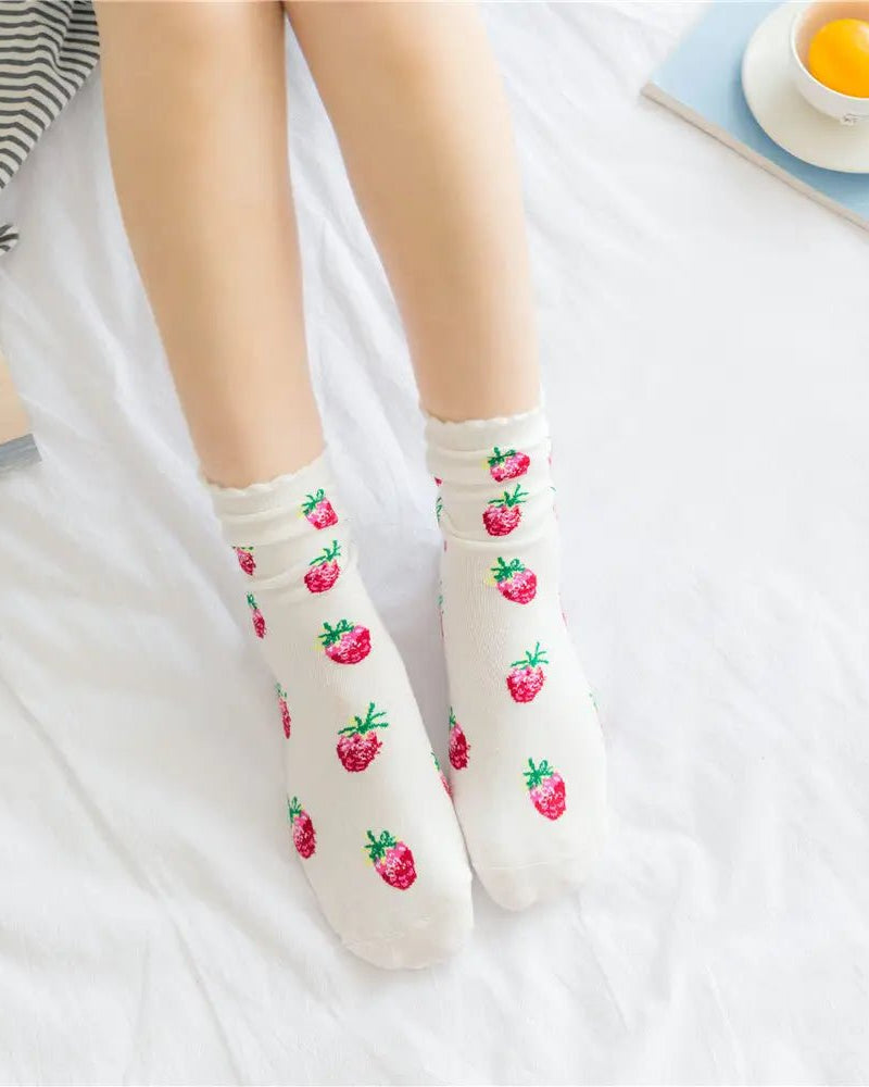 Strawberry Milk Socks Inspired by Harajuku Fashion - Cosparty