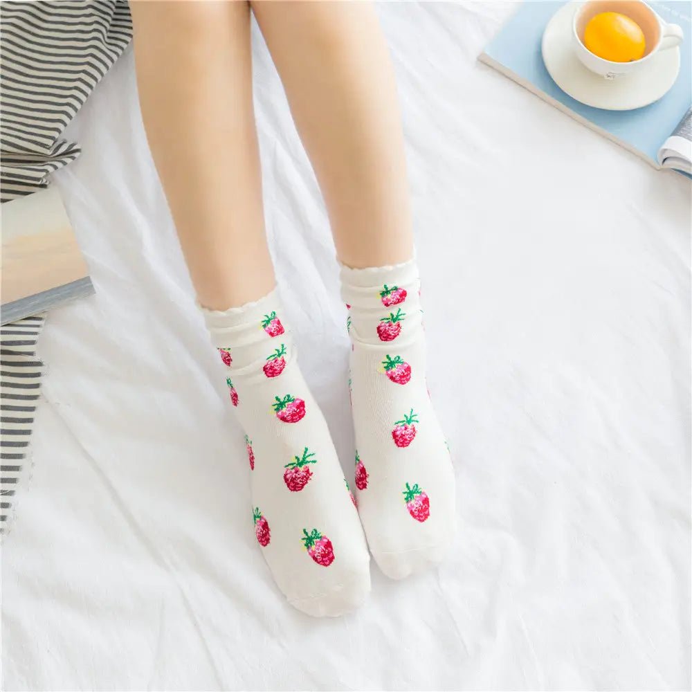 Strawberry Milk Socks Inspired by Harajuku Fashion - Cosparty