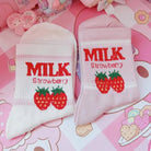 Strawberry Milk Socks Inspired by Harajuku Fashion - Cosparty