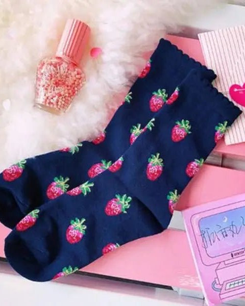 Strawberry Milk Socks Inspired by Harajuku Fashion - Cosparty