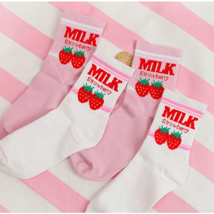 Strawberry Milk Socks Inspired by Harajuku Fashion - Cosparty