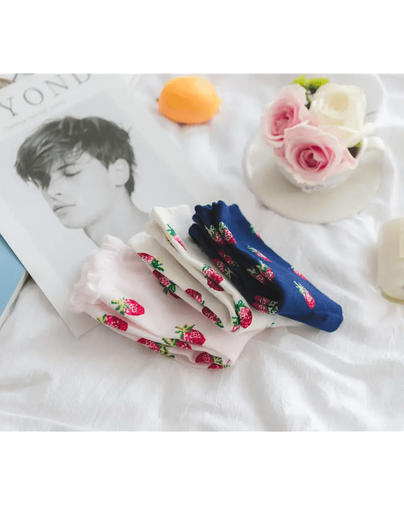 Strawberry Milk Socks Inspired by Harajuku Fashion - Cosparty