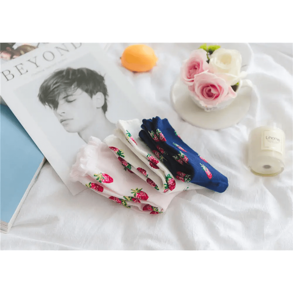 Strawberry Milk Socks Inspired by Harajuku Fashion - Cosparty
