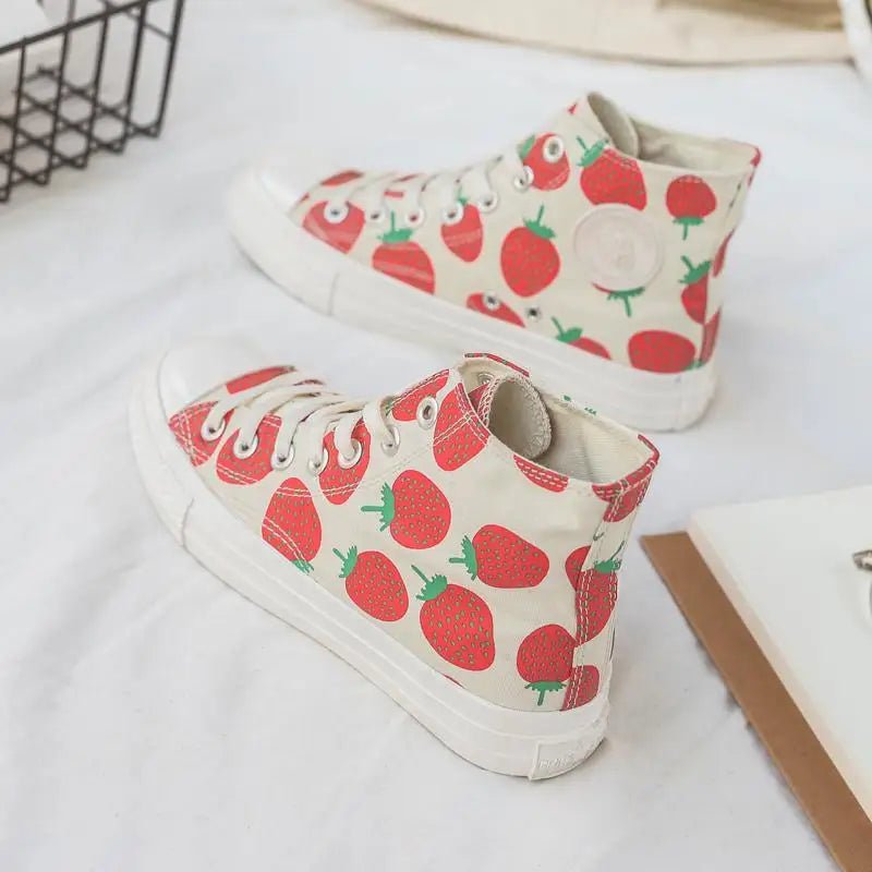 Strawberry - Patterned Sneakers for Kawaii Footwear Lovers - Cosparty