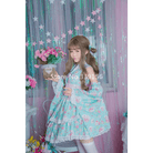 Stunning Pink or Blue Ruffled Kimono Dress in Lolita Style - Cosparty