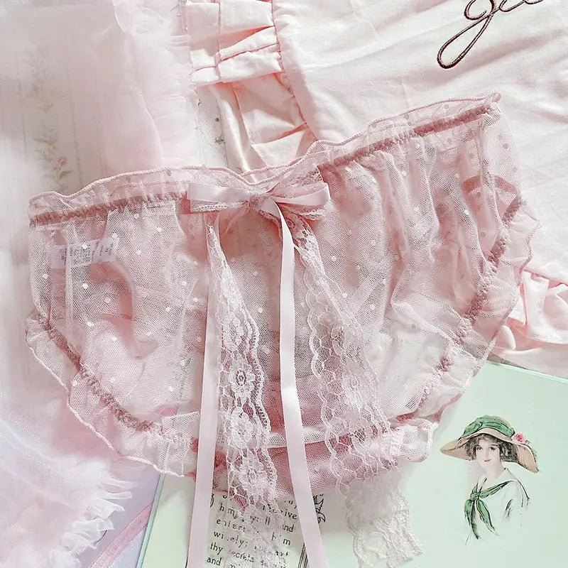 Stylish Pink Satin Panties in Beautiful Patterns - Cosparty