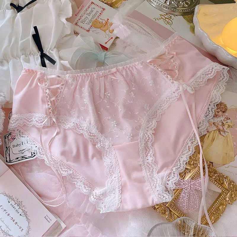 Stylish Pink Satin Panties in Beautiful Patterns - Cosparty