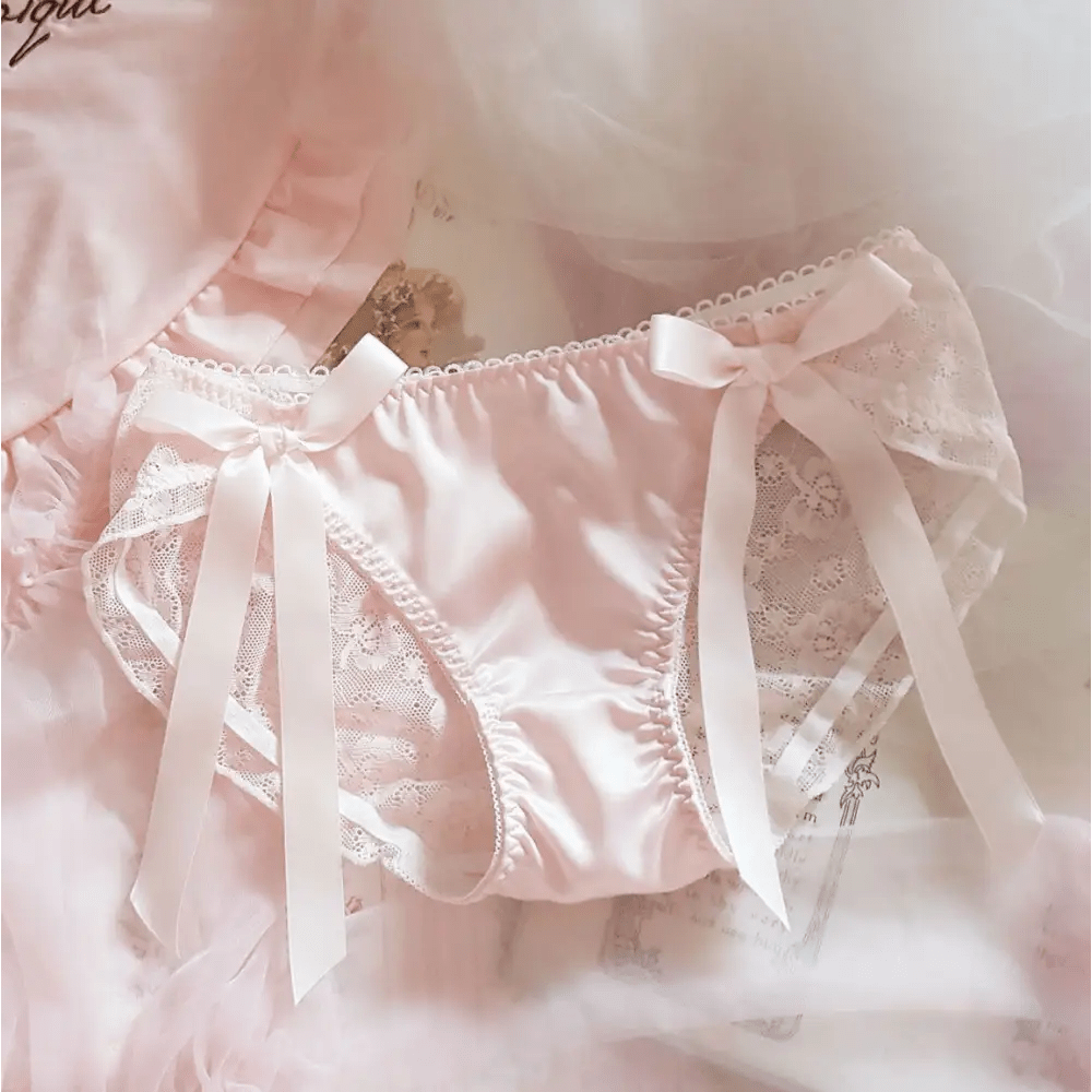 Stylish Pink Satin Panties in Beautiful Patterns - Cosparty