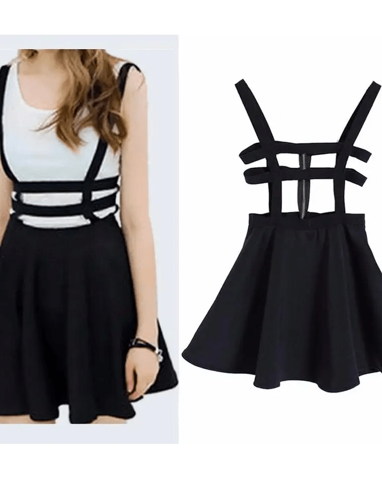Suspender Style Hollow Cut - Out Dress for Effortless Charm - Cosparty