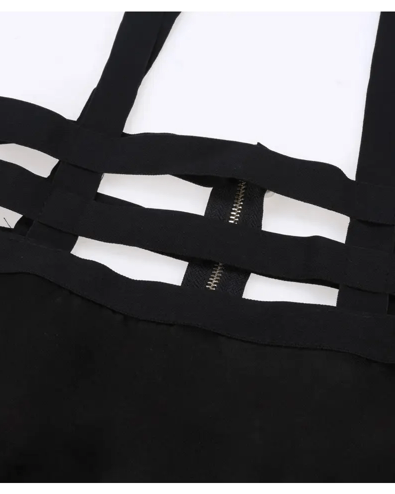 Suspender Style Hollow Cut - Out Dress for Effortless Charm - Cosparty