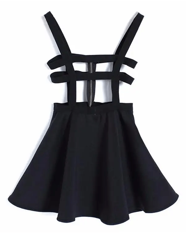 Suspender Style Hollow Cut - Out Dress for Effortless Charm - Cosparty