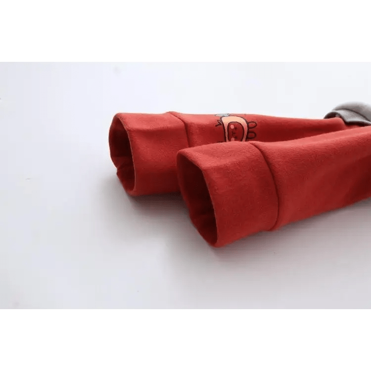 Sweet Anime Inspired Red and Grey Hoodie for Cosparty Fans - Cosparty