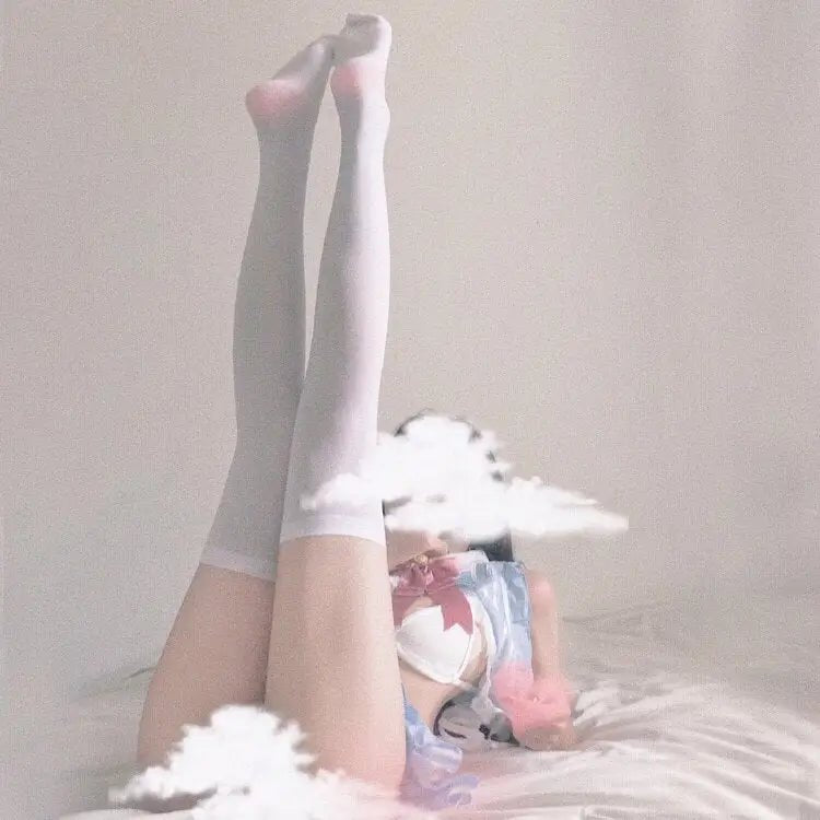 Sweet Blue and White Lace Sailor Moon Bunny Lingerie Set - Cosparty