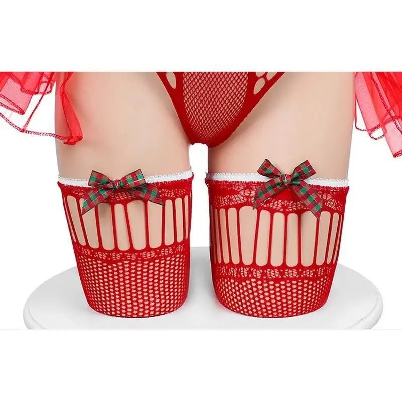 Sweet Fur Trimmed Reindeer Tutu Lingerie Set for Christmas - Cosparty