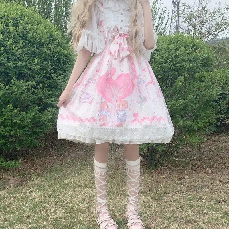 Sweet Heart - Shaped Family Tree Pastel Lolita Dress for Princesses - Cosparty