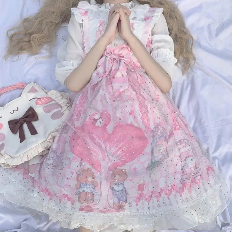 Sweet Heart - Shaped Family Tree Pastel Lolita Dress for Princesses - Cosparty