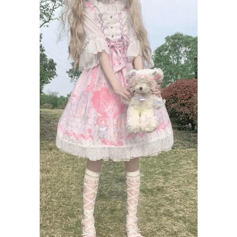 Sweet Heart - Shaped Family Tree Pastel Lolita Dress for Princesses - Cosparty