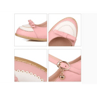 Sweet Lolita Heels with Lace Trim and Bow Details - Cosparty