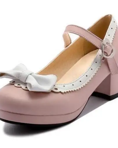 Sweet Lolita Babydoll Heels Pumps Shoes Bow Kawaii Fashion Cute Elegant EGL Style
