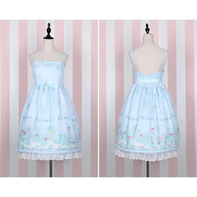 Sweet Pastel Snowflakes Baby Girl Lolita Dress in Two Sizes - Cosparty