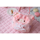 Sweet Pink Bunny Plush Purse with Ribbons and Soft Silk Lining - Cosparty