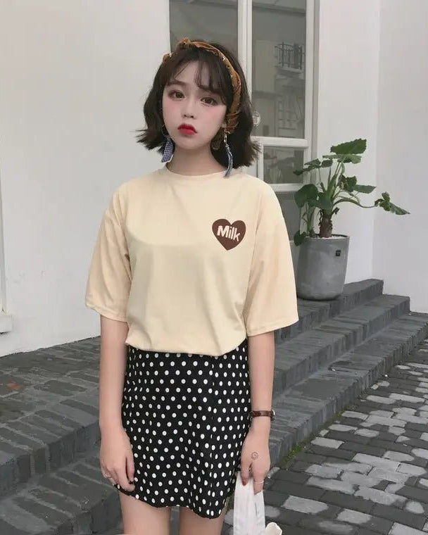 Sweet Pink Strawberry Milk Tee for Everyday and Cosplay Looks - Cosparty