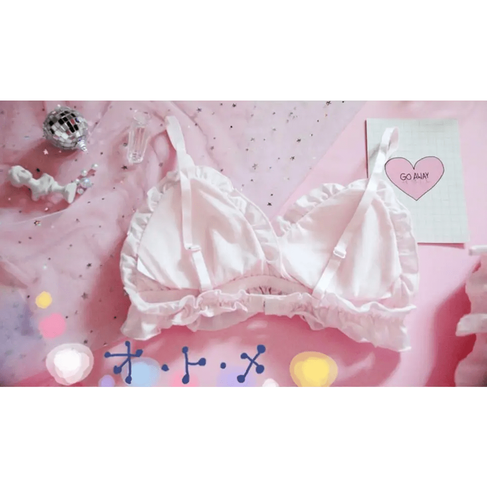 Sweet White Bunny Rabbit Lingerie Set in Cup Size Options - Cosparty