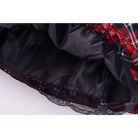 Tartan Plaid School Girl Skirt with Frilly Lace Layer - Cosparty