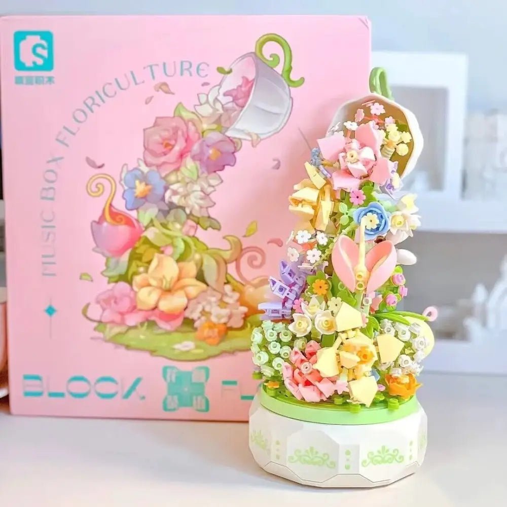 Teacup Cascade Building Block Set Inspired by Alice in Wonderland - Cosparty