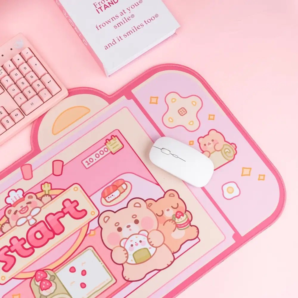Teddy Bear Bakery Gaming Mousepad for Kawaii Lovers and Streamers - Cosparty