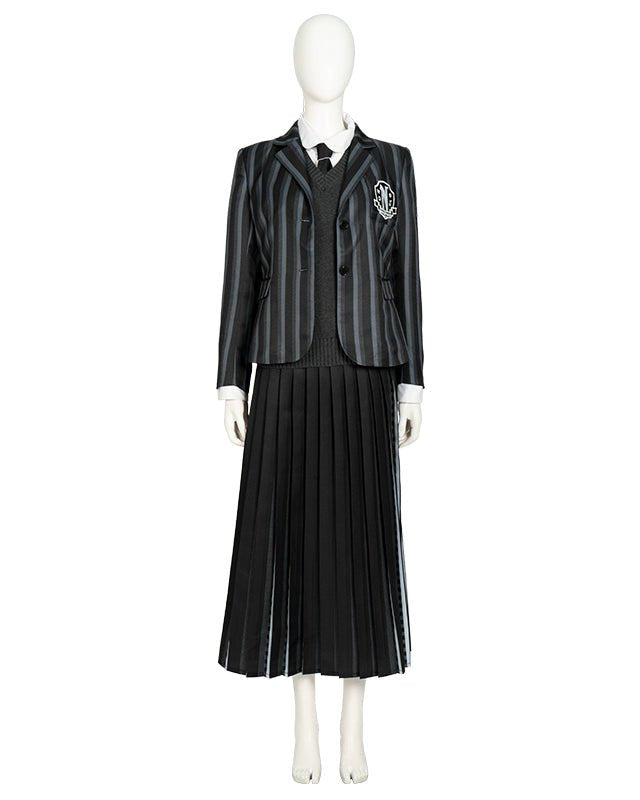 The Addams Family Wednesday Nevermore School Uniform Cosplay Costume - Cosparty