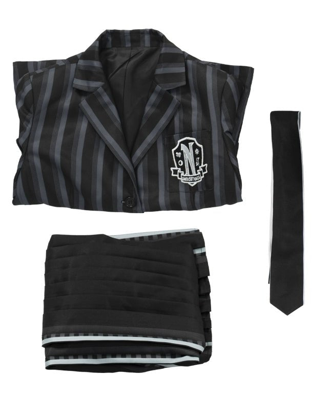 The Addams Family Wednesday Nevermore School Uniform Cosplay Costume - Cosparty