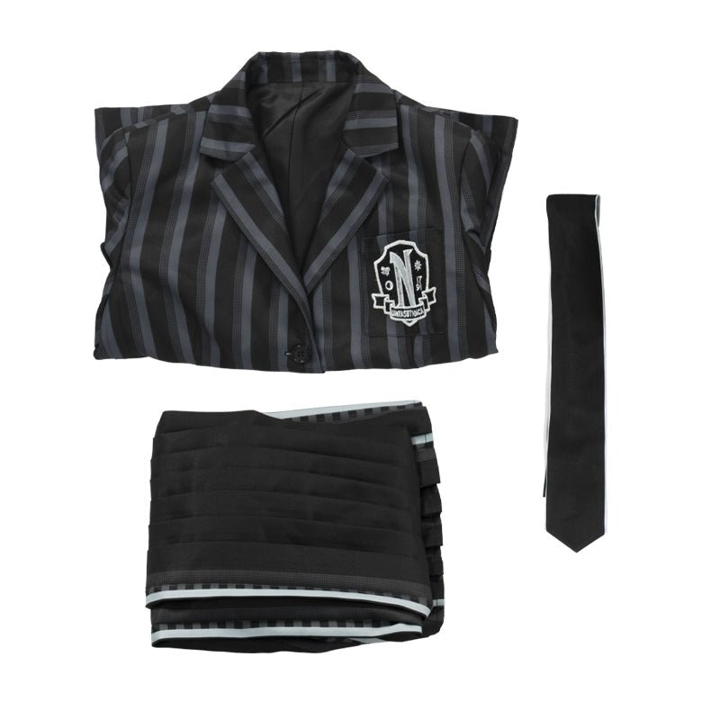 The Addams Family Wednesday Nevermore School Uniform Cosplay Costume - Cosparty