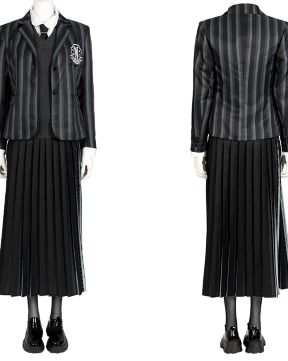 The Addams Family Wednesday Nevermore School Uniform Cosplay Costume - Cosparty