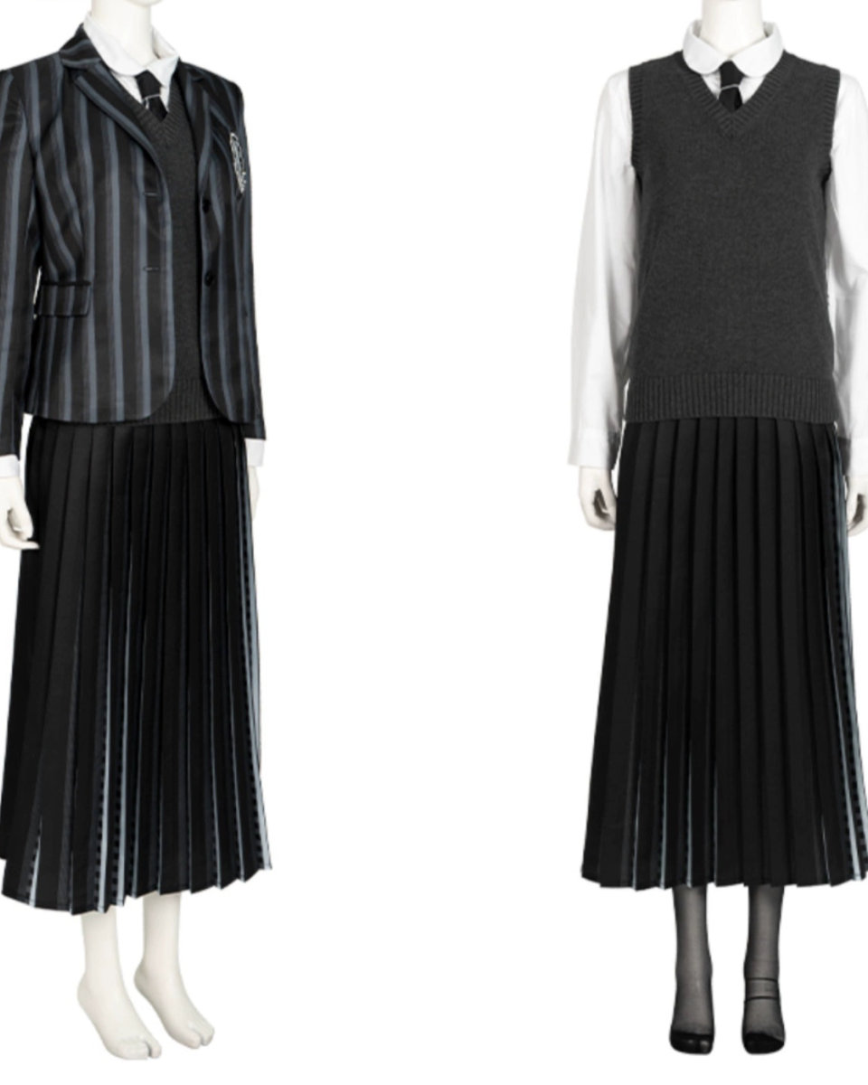 The Addams Family Wednesday Nevermore School Uniform Cosplay Costume - Cosparty