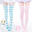 Thigh High Lolita Style Socks with Quality Elastic Comfort - Cosparty