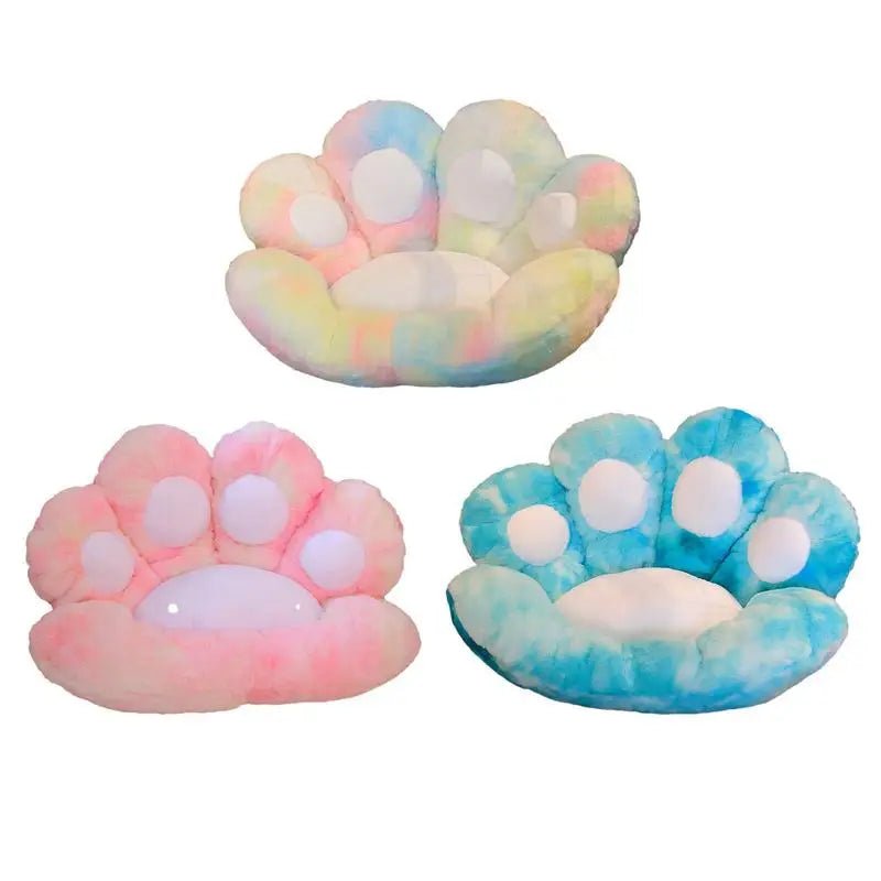 Tie - Dye Paw Gamer Chair Cushion for Ultimate Gaming Comfort - Cosparty