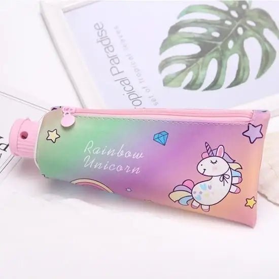Toothpaste Shaped Storage Bag with Cute Pencil Sharpener - Cosparty