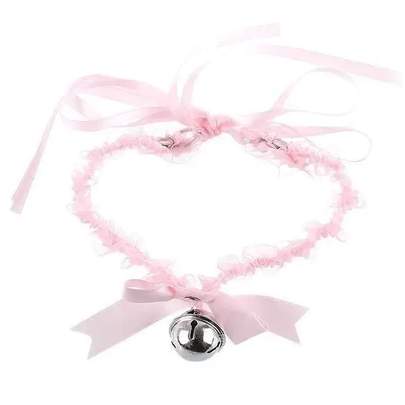 Traditional Kitten Bell Collar with Chiffon Ribbon and Jingly Bell - Cosparty