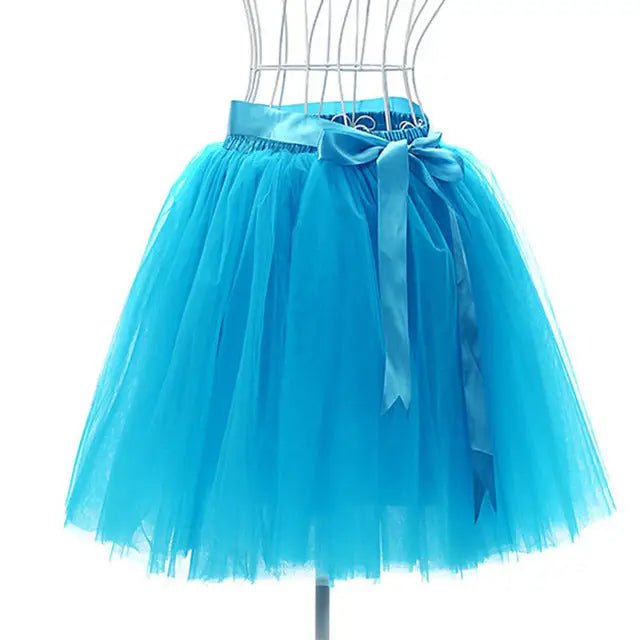 Traditional Tulle Tutu Skirts with Silk Ribbon in Various Colors - Cosparty