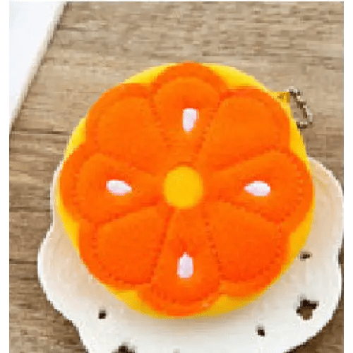 Tropical Fruit Coin Bags with Embroidery and Secure Zipper - Cosparty