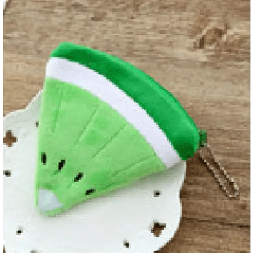 Tropical Fruit Coin Bags with Embroidery and Secure Zipper - Cosparty