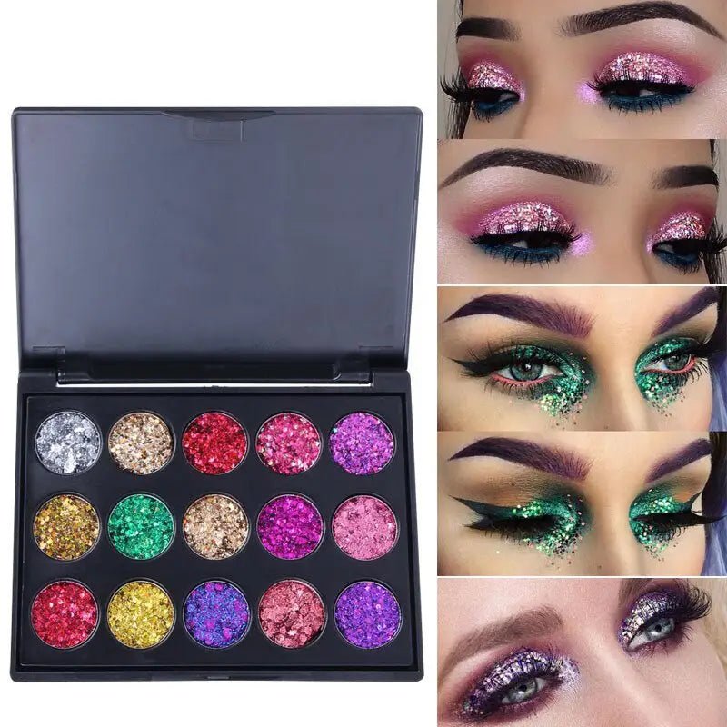 Ultra Glamorous Glitter Eyeshadow Palette with Perfect Pigmentation - Cosparty